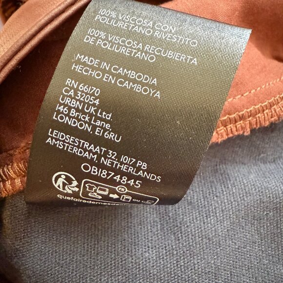 We The Free Free People Wynne Faux Leather Mini Skirt Women's 31 Brown Vegan NWT - Picture 11 of 11